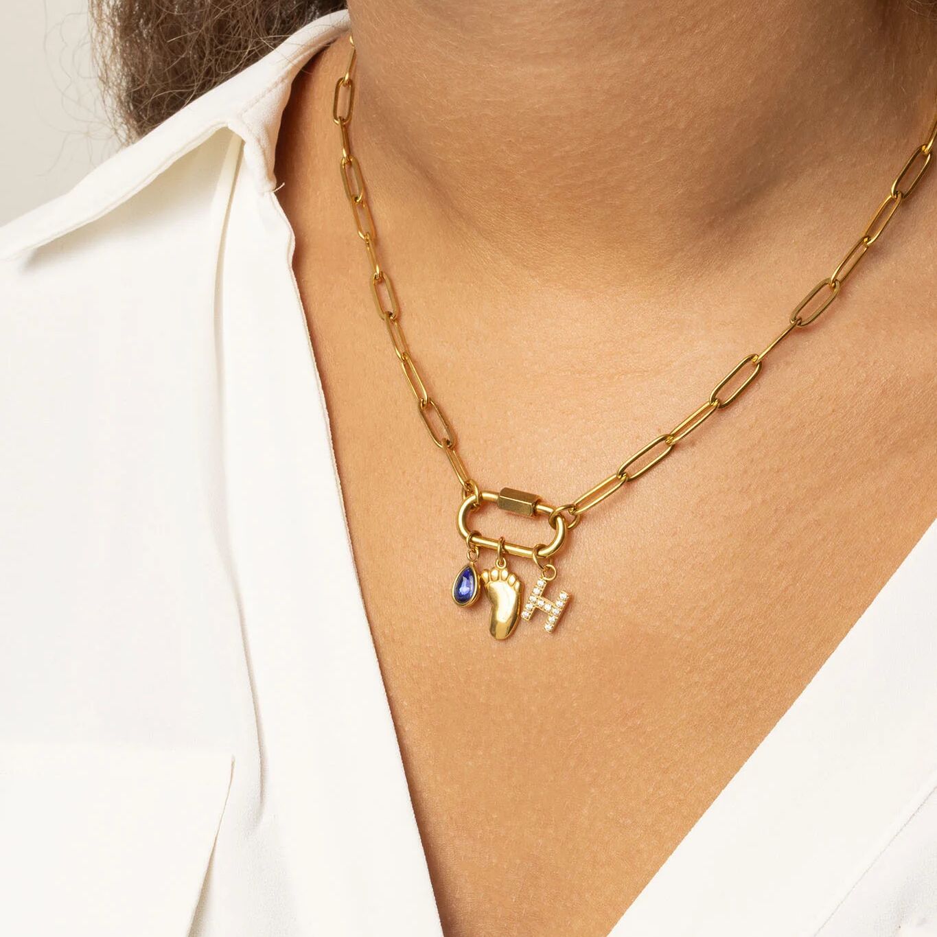 Baby Foot Charm 18K Gold Pendant – Stainless Steel Charm, New Mother Gift - Charms | Sunflower Soul Boutique