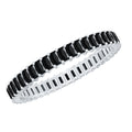 Baguette Cut Black Onyx Eternity Band Ring for Her