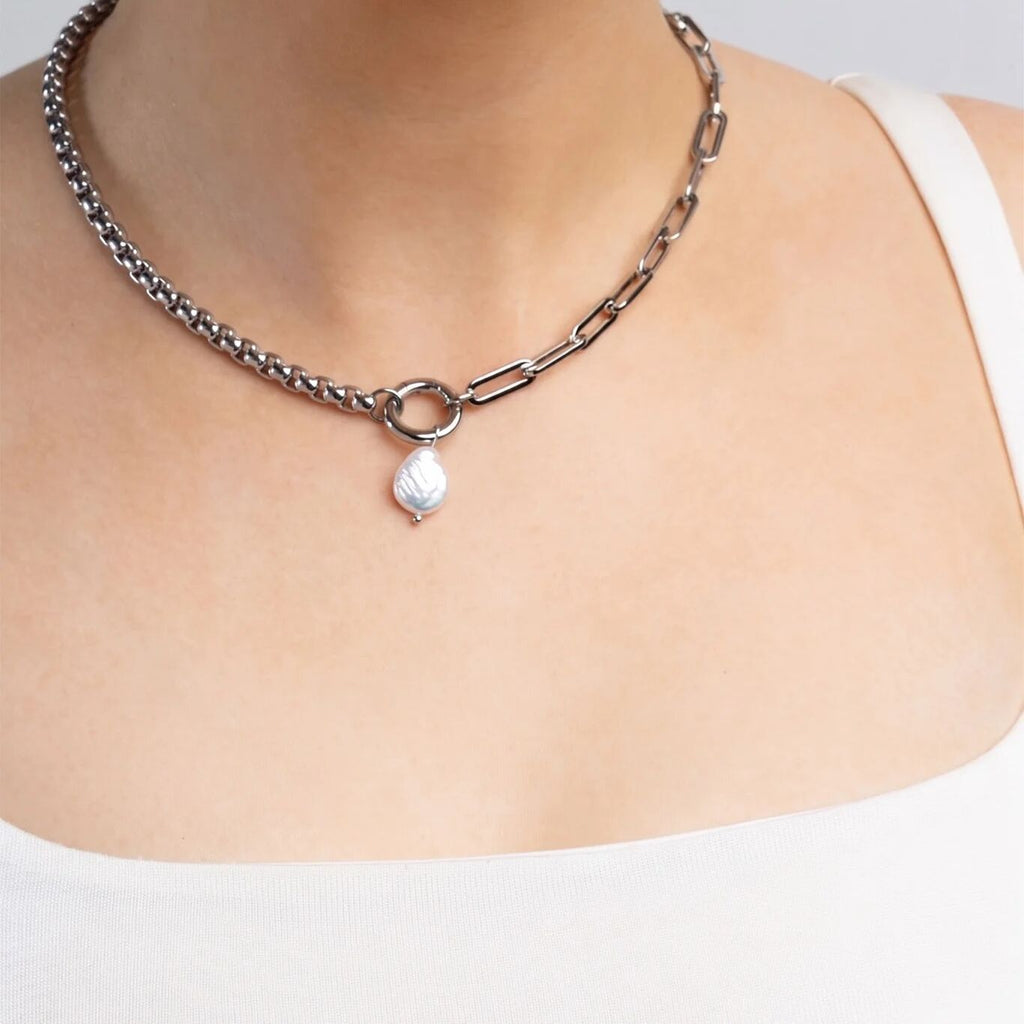 Baroque Pearl Charm – Unique Gold Tone Jewelry | Stainless Steel Charm - Charms | Sunflower Soul Boutique