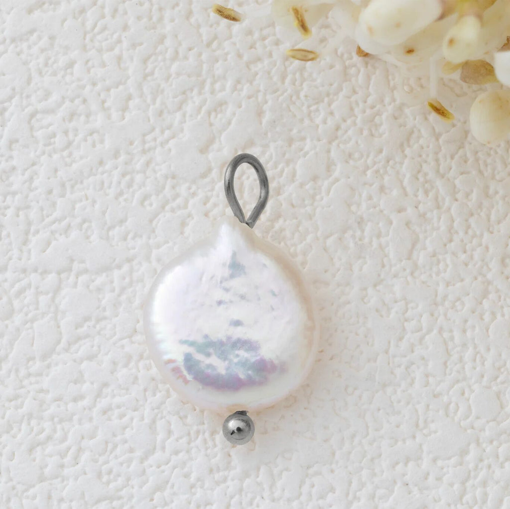 Baroque Pearl Charm – Unique Gold Tone Jewelry | Stainless Steel Charm - Charms | Sunflower Soul Boutique