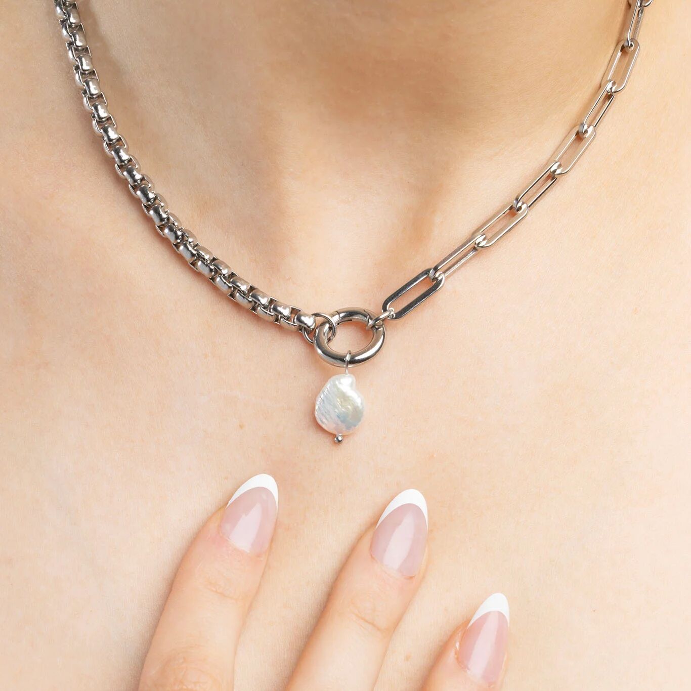Baroque Pearl Charm – Unique Gold Tone Jewelry | Stainless Steel Charm - Charms | Sunflower Soul Boutique