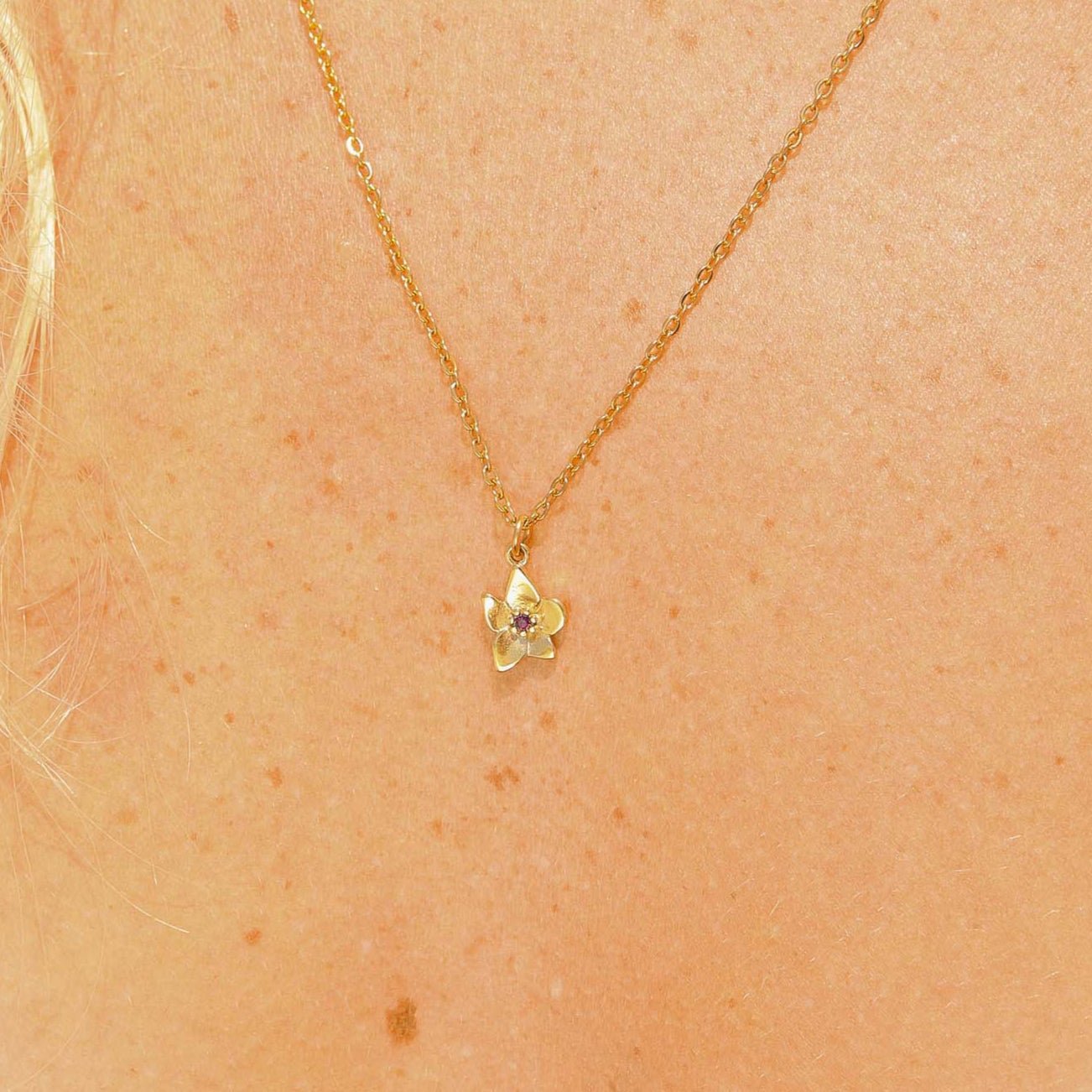 Birth Flower Charm – 18K Gold PVD Coated Pendant With Birthstone Sparkle - charm | Sunflower Soul Boutique