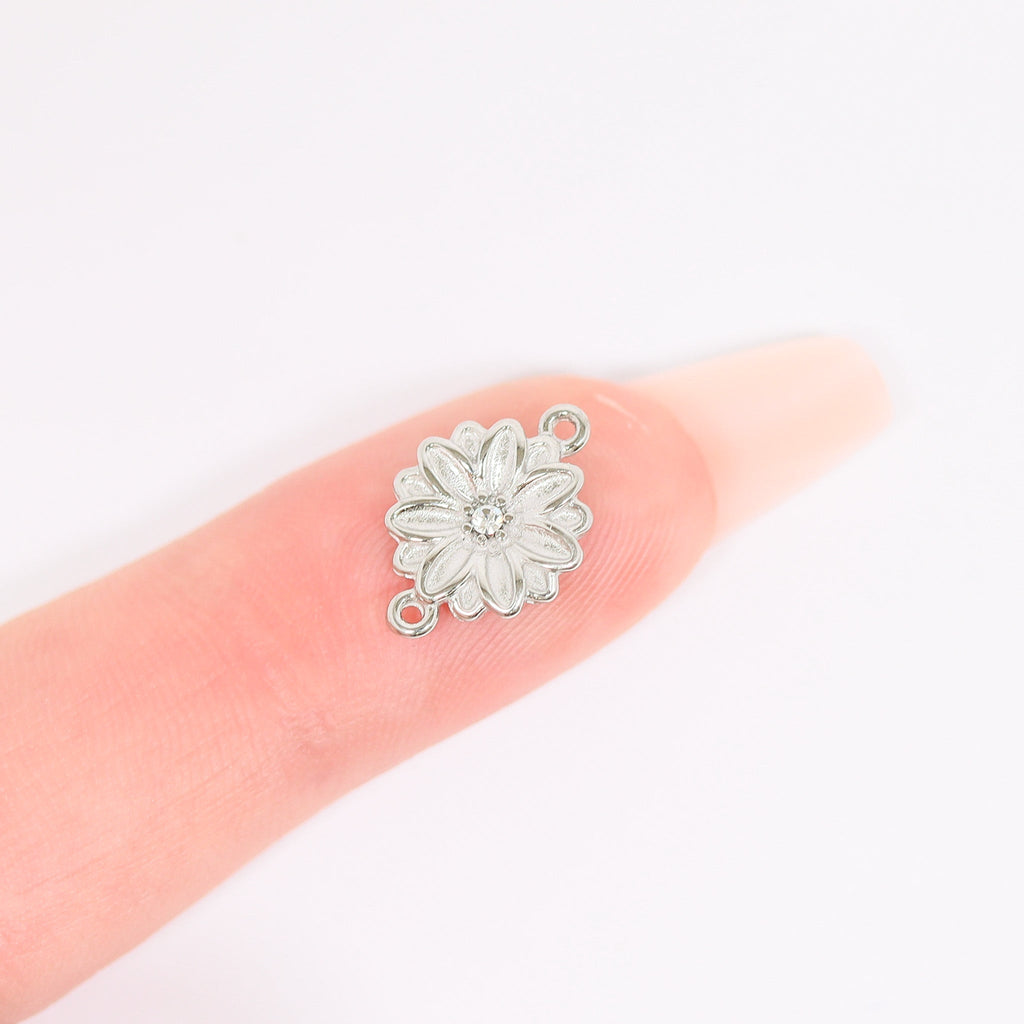 Birth Flower Charms – 18K Gold PVD Finish | Stainless Steel Floral Connector - Charms | Sunflower Soul Boutique