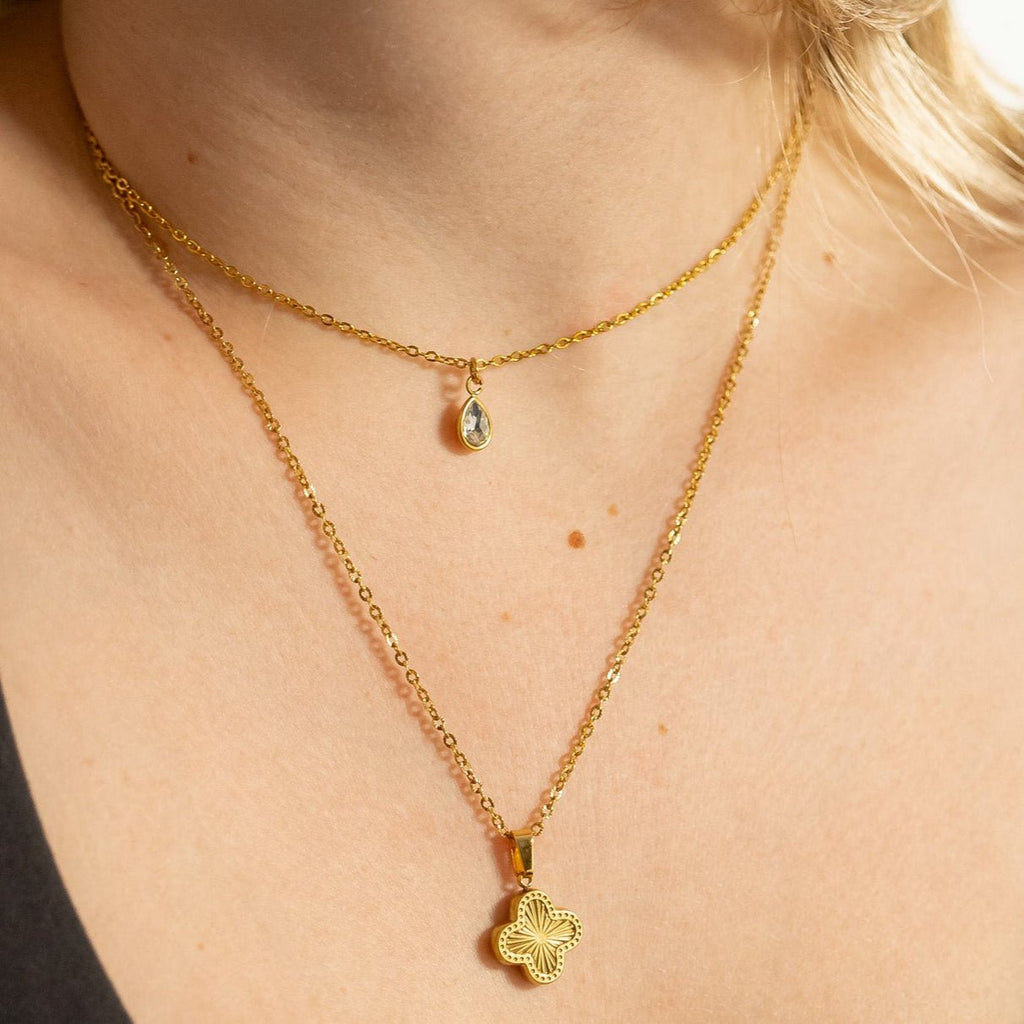 Birthstone Charm – 18K Gold Plated Teardrop | Hypoallergenic Stainless Steel Jewelry - Charms | Sunflower Soul Boutique