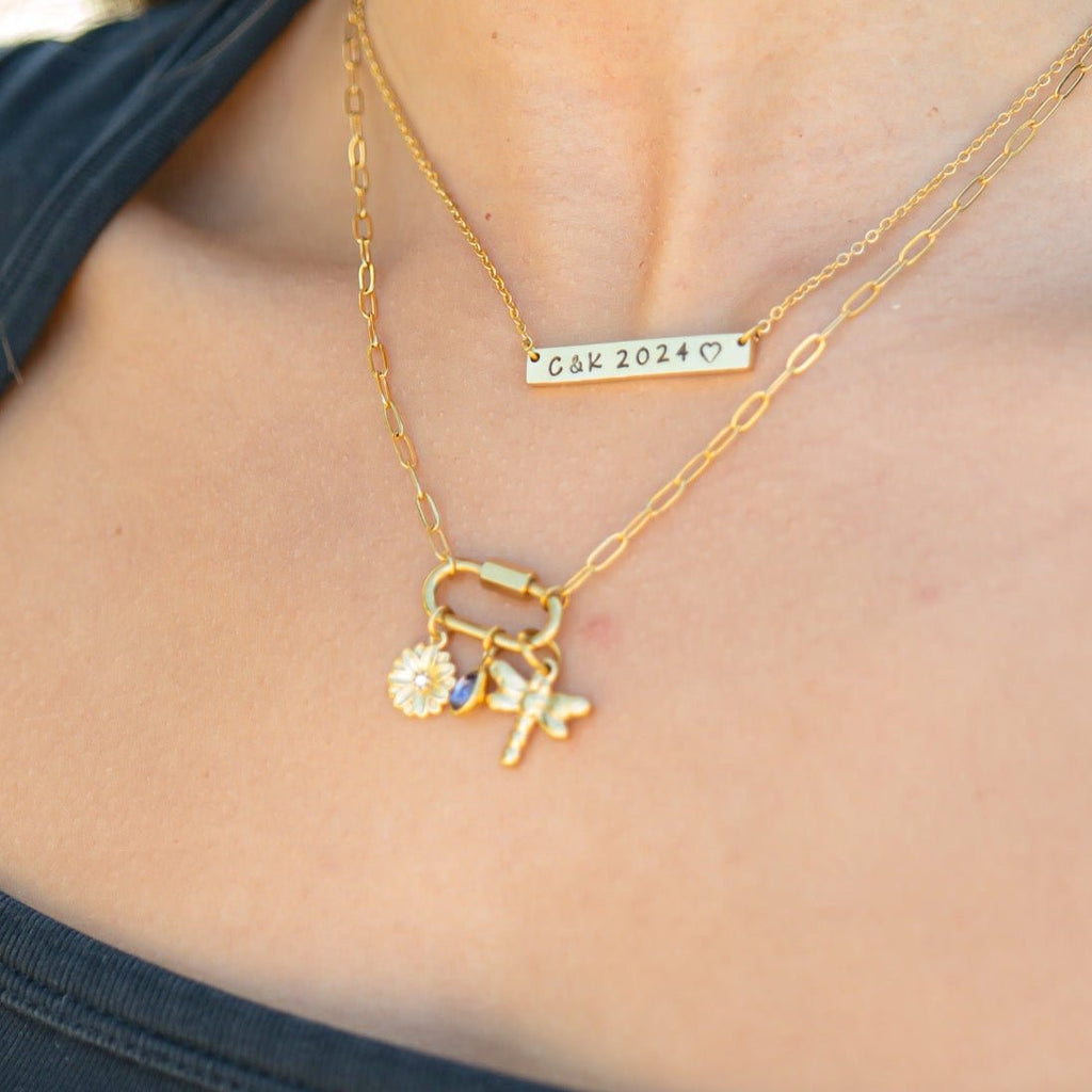 Birthstone Charm – 18K Gold Plated Teardrop | Hypoallergenic Stainless Steel Jewelry - Charms | Sunflower Soul Boutique