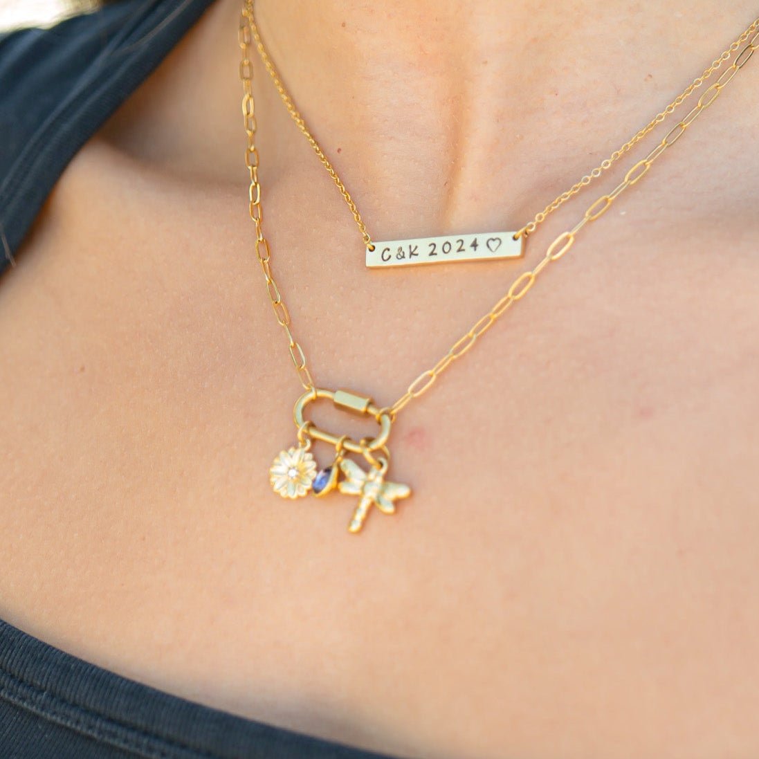 Birthstone Charm – 18K Gold Plated Teardrop | Hypoallergenic Stainless Steel Jewelry - Charms | Sunflower Soul Boutique