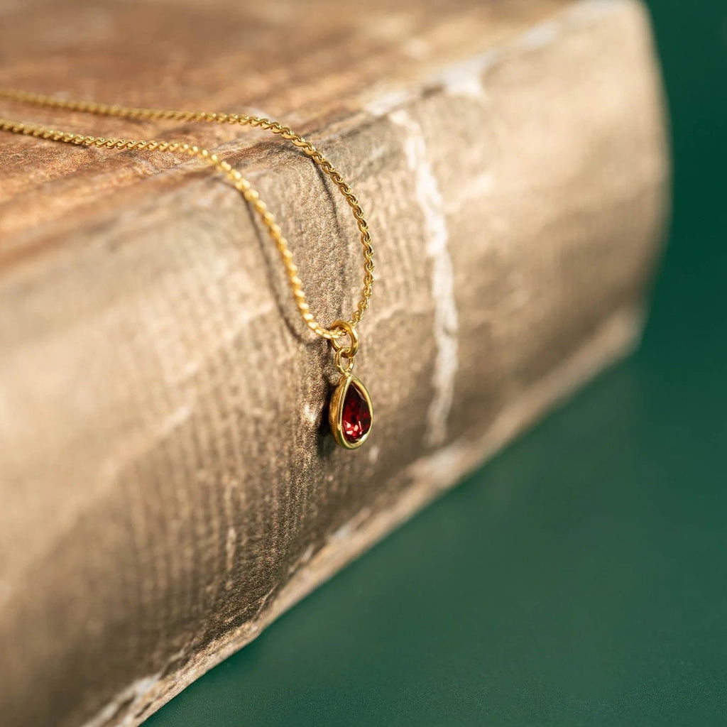 Birthstone Charm – 18K Gold Plated Teardrop | Hypoallergenic Stainless Steel Jewelry - Charms | Sunflower Soul Boutique