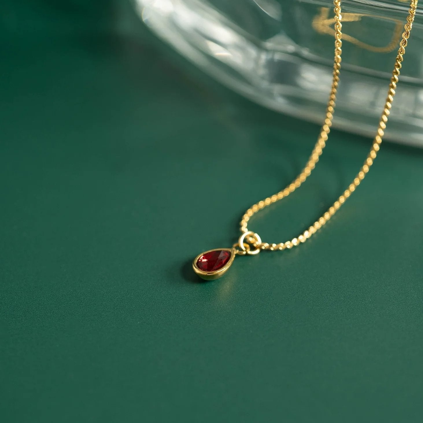 Birthstone Charm – 18K Gold Plated Teardrop | Hypoallergenic Stainless Steel Jewelry - Charms | Sunflower Soul Boutique