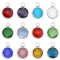 Birthstone CZ Charms – Durable Surgical Steel Jewelry With Sparkling Cubic Zirconia - charm | Sunflower Soul Boutique
