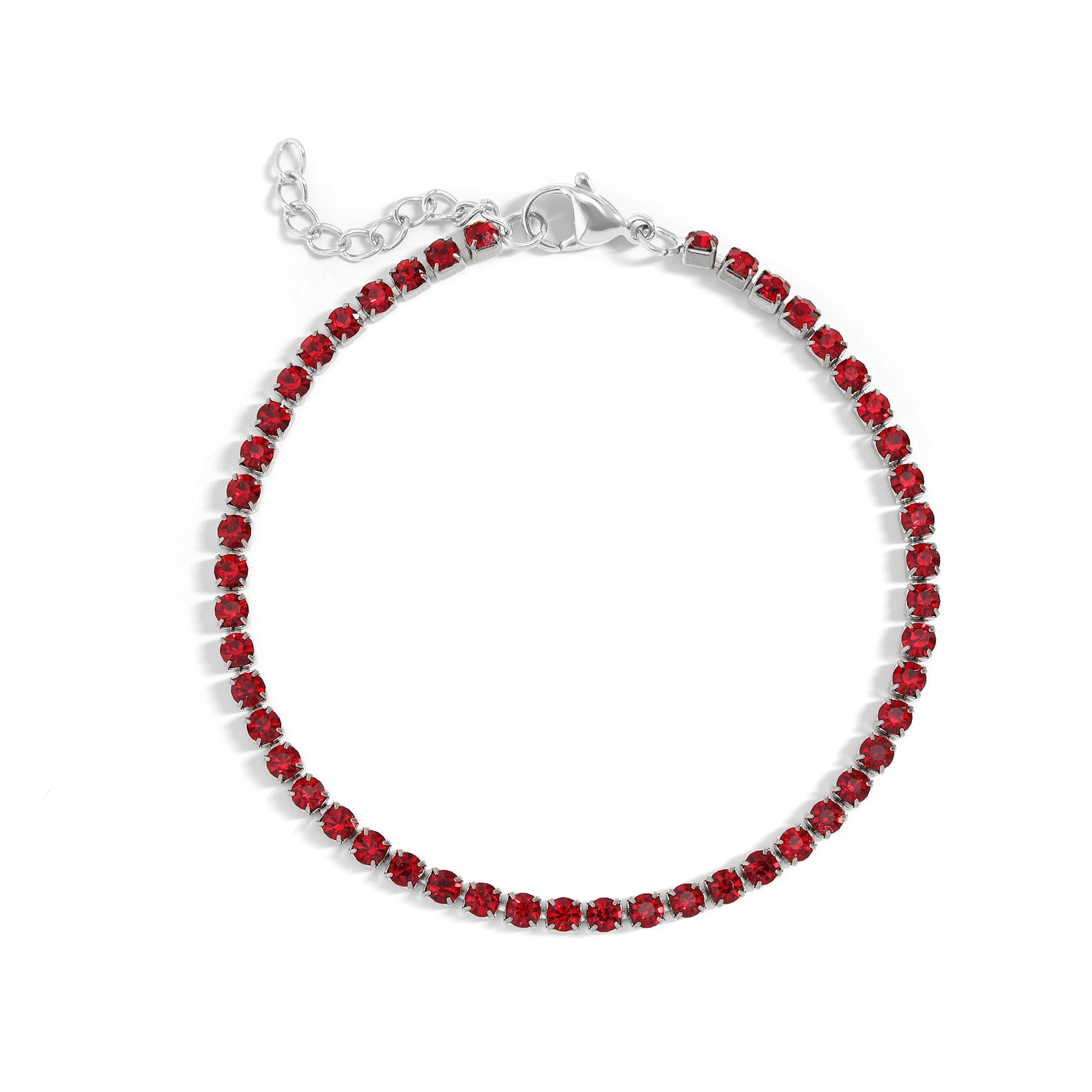 Birthstone Tennis Bracelet – Adjustable Gold Stainless Steel Chain Jewelry - Bracelets | Sunflower Soul Boutique