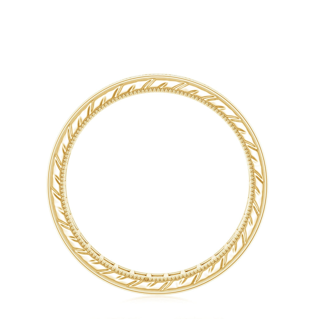 Black Onyx Wedding Band with Milgrain Detailing