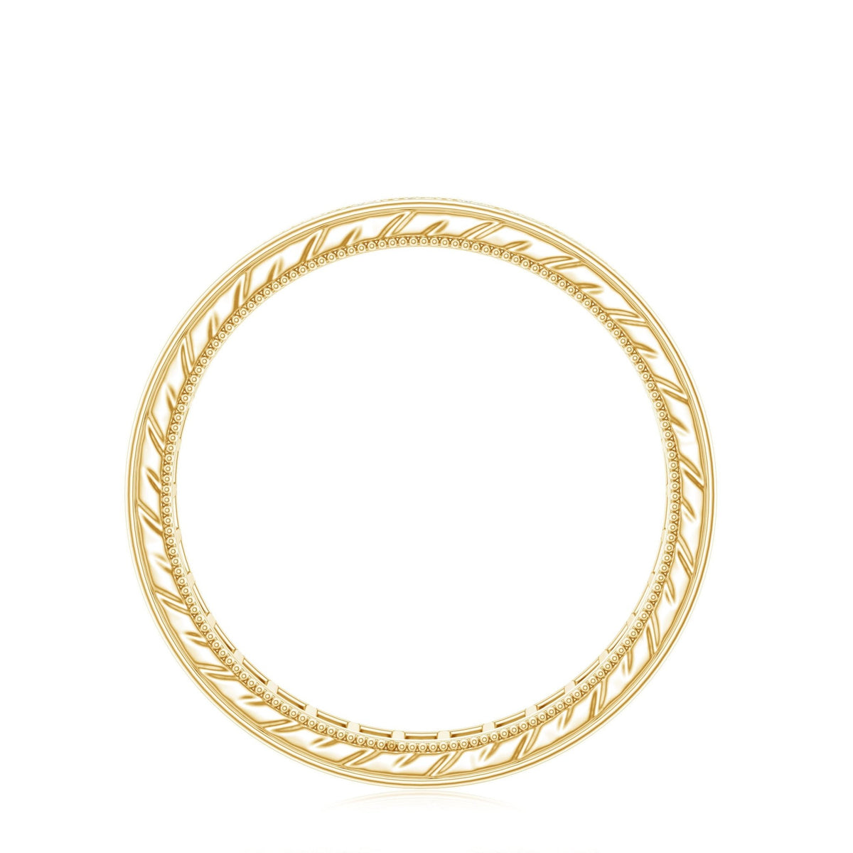 Black Onyx Wedding Band with Milgrain Detailing
