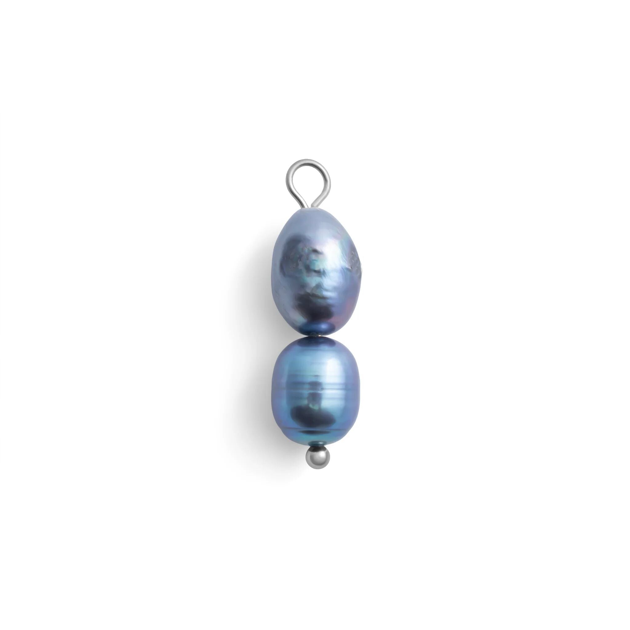 Black Pearl Charm | 18K Gold Stainless Steel Double Pearl Pendant - Tarnish Resistant - Charms | Sunflower Soul Boutique