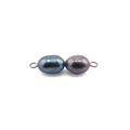 Black Pearl Charm Connector – Double Black Pearls on 18K Gold PVD Stainless Steel - Charms | Sunflower Soul Boutique