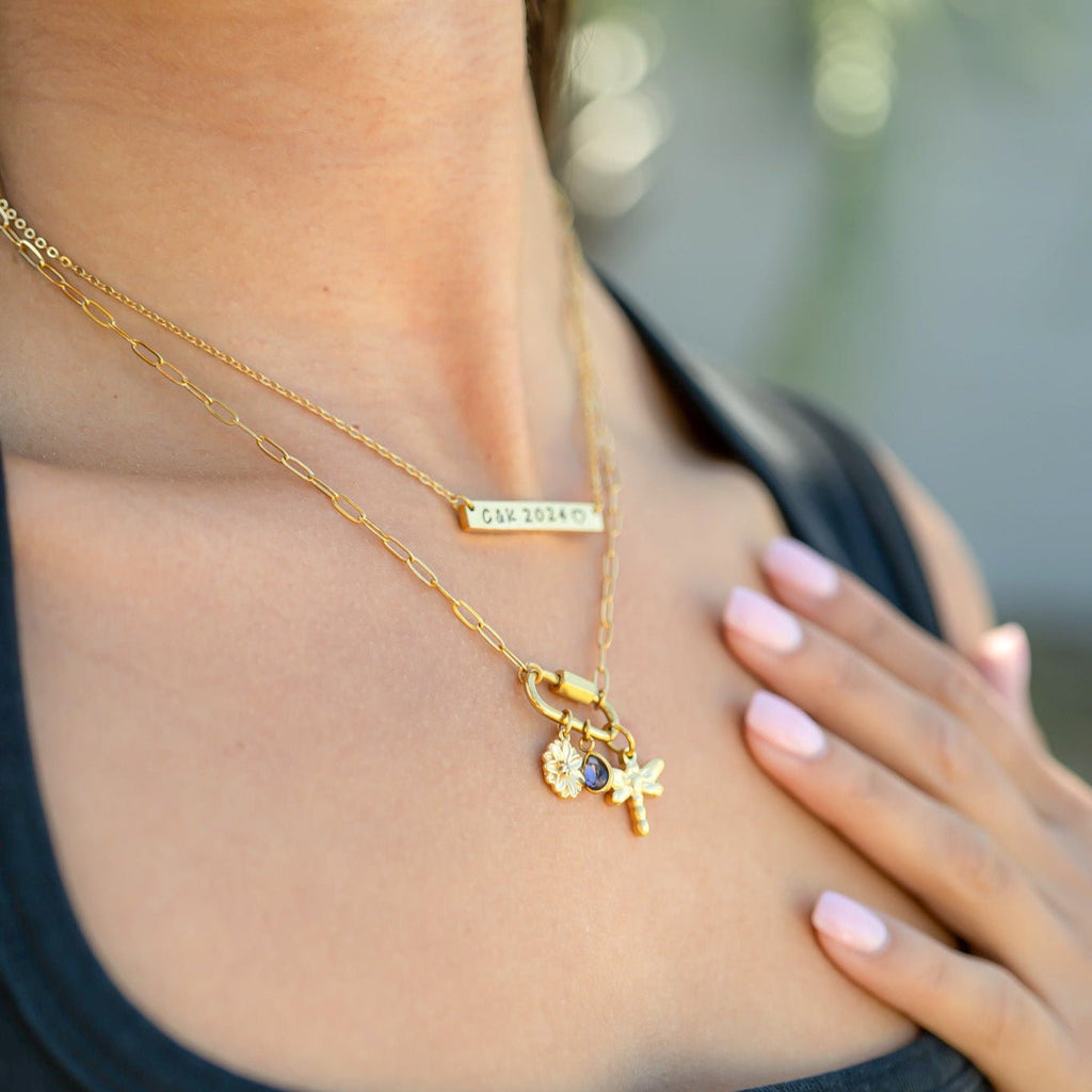Blank Bar Necklace – Polished 316L Surgical Steel Pendant with 18" Chain - Necklaces | Sunflower Soul Boutique