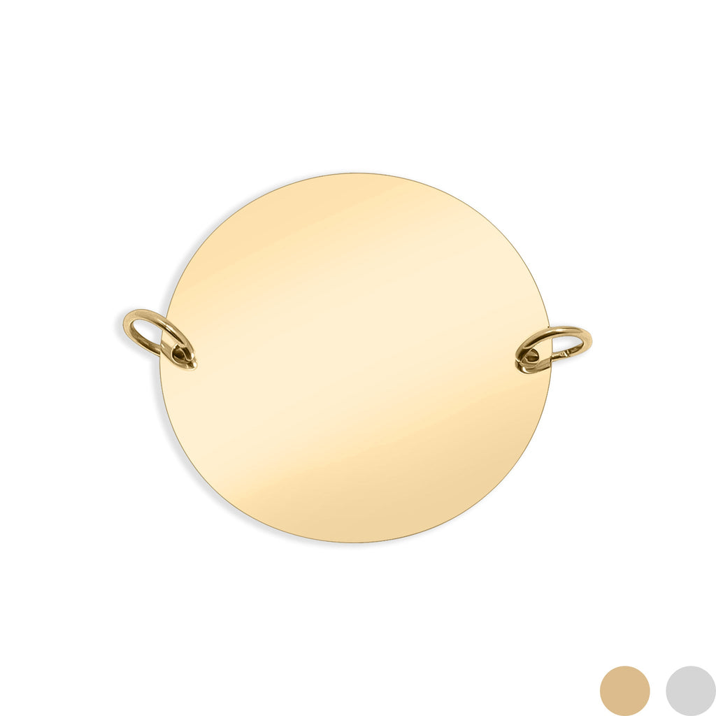 Blank Round Pendant – Polished 316L Surgical Steel Disk | Engravable Charm