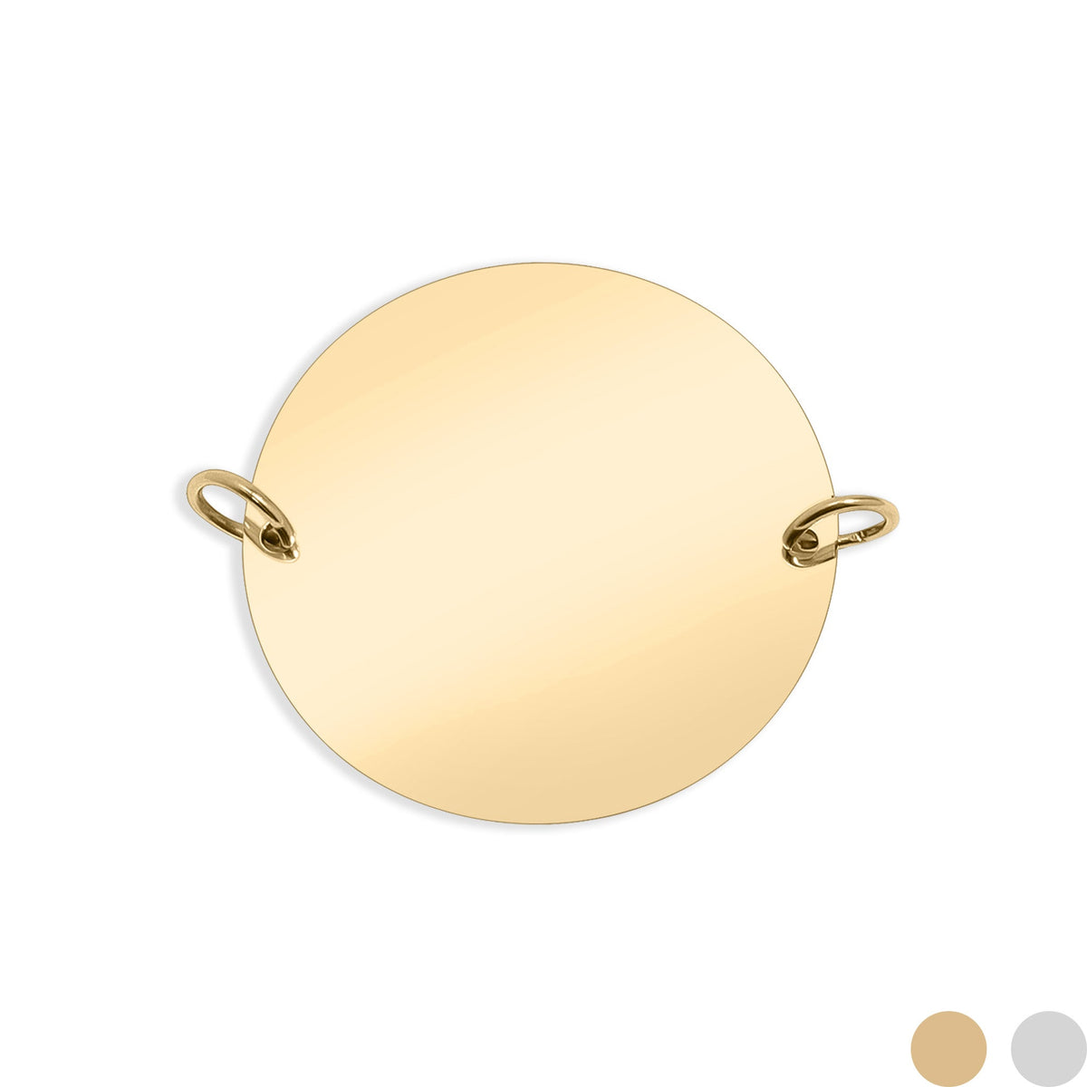 Blank Round Pendant – Polished 316L Surgical Steel Disk | Engravable Charm