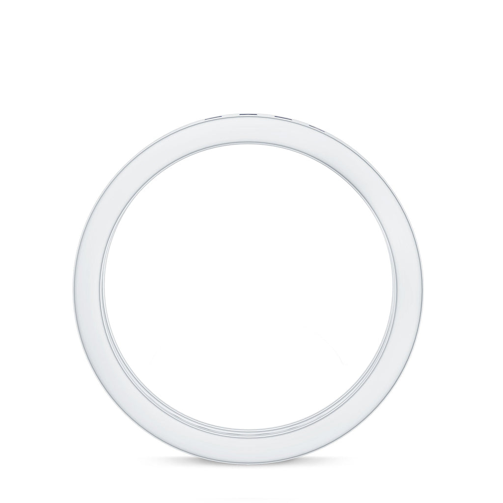 Blue Sapphire Eternity Ring, Channel Set Stackable Ring For Women