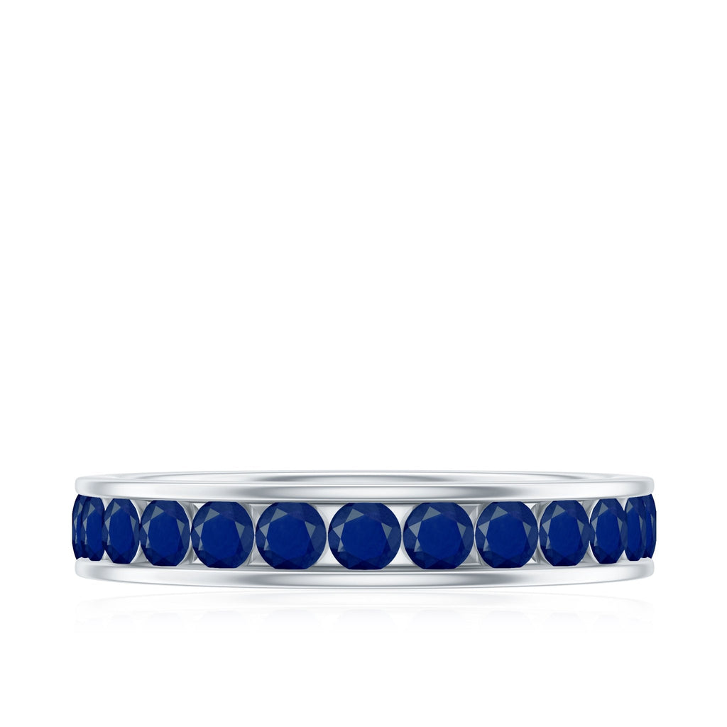 Blue Sapphire Eternity Ring, Full Eternity Band For Women