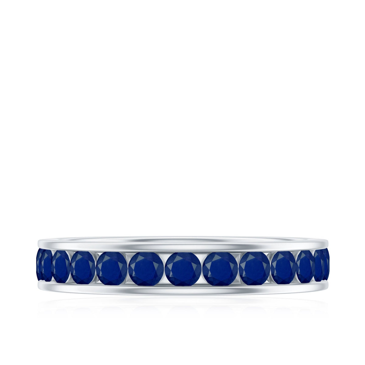 Blue Sapphire Eternity Ring, Full Eternity Band For Women