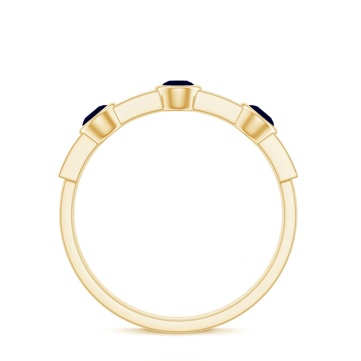Blue Sapphire Eternity Ring, Half Eternity Diamond Ring For Women