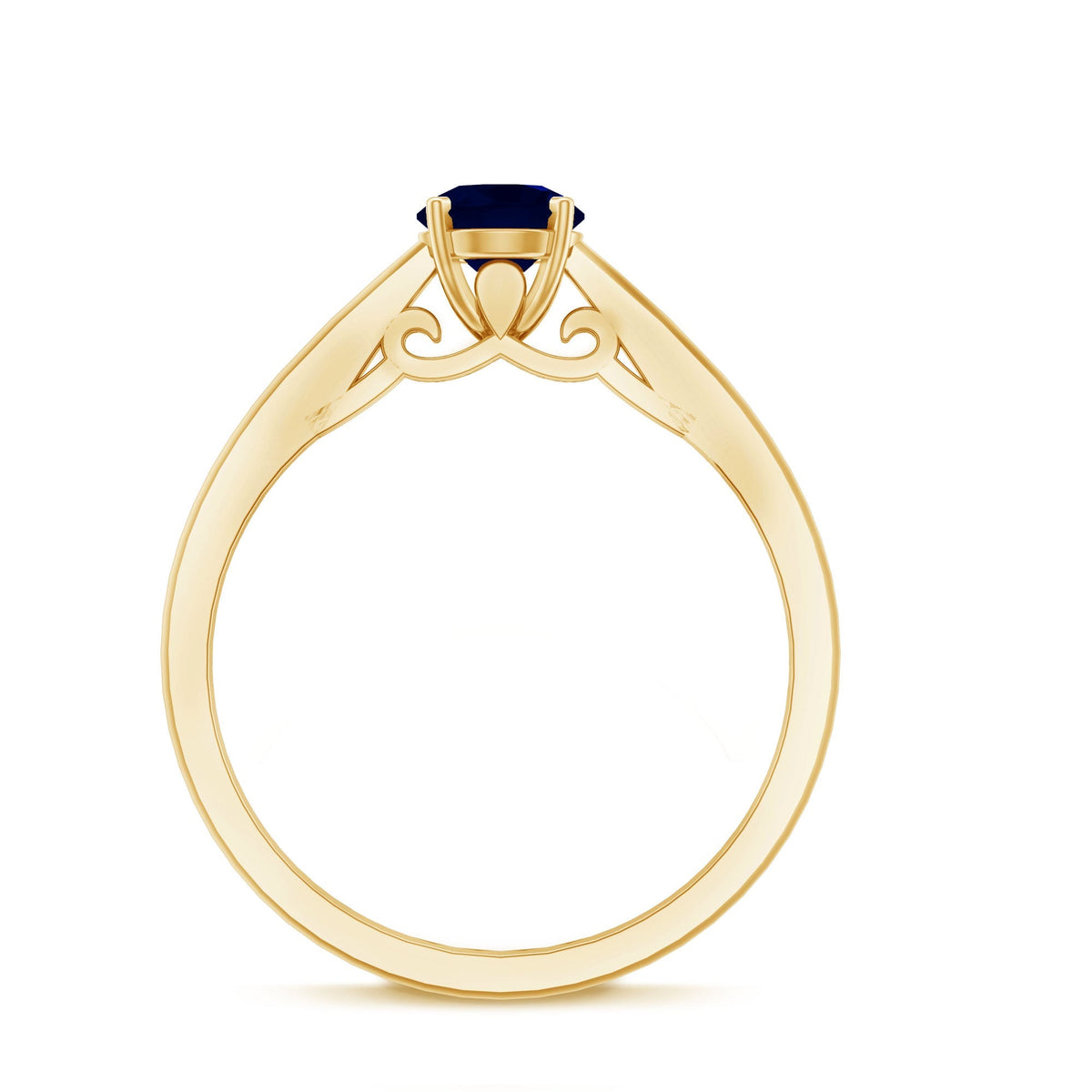 Blue Sapphire Promise Ring, 0.95 Carat Solitaire Ring For Women