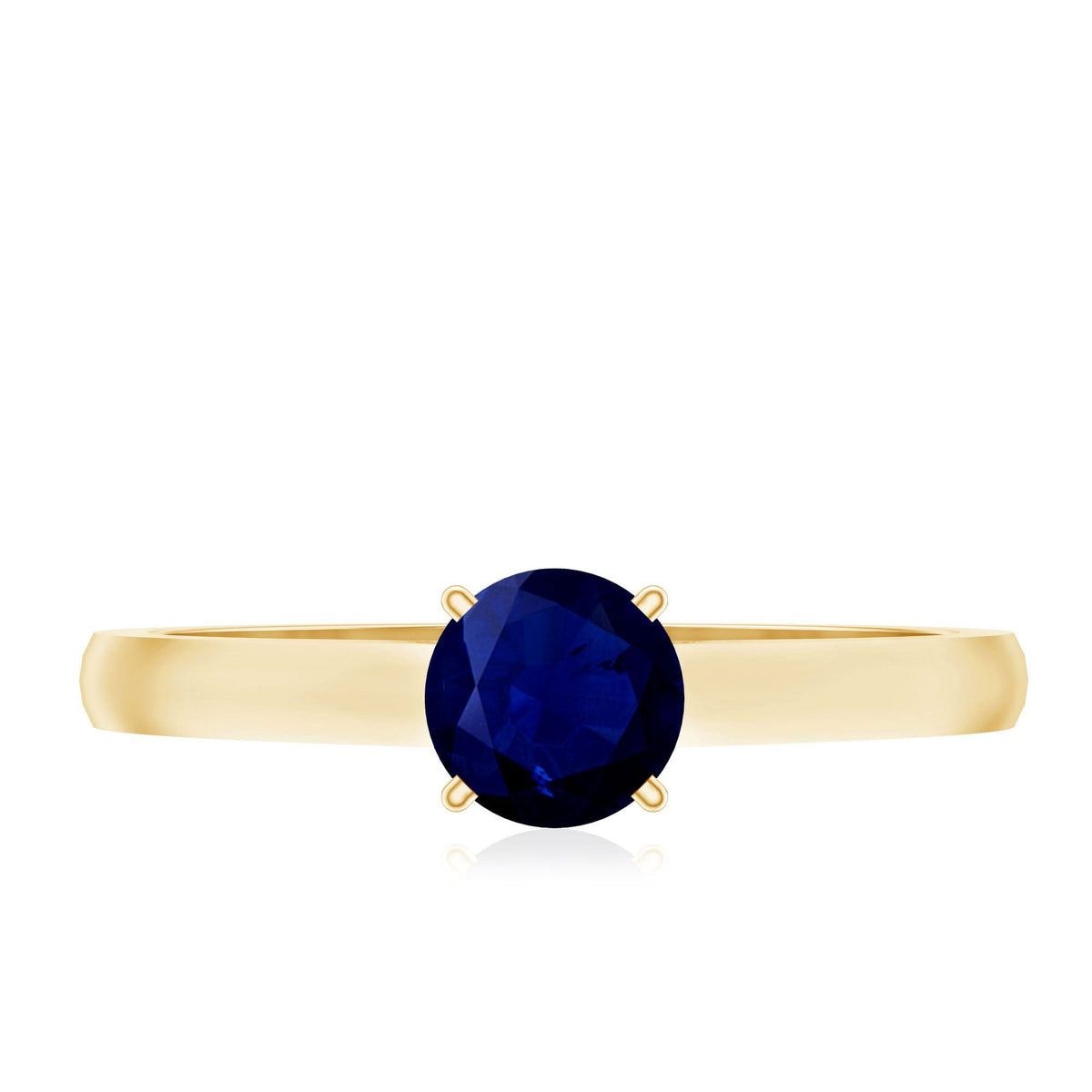 Blue Sapphire Promise Ring, 0.95 Carat Solitaire Ring For Women