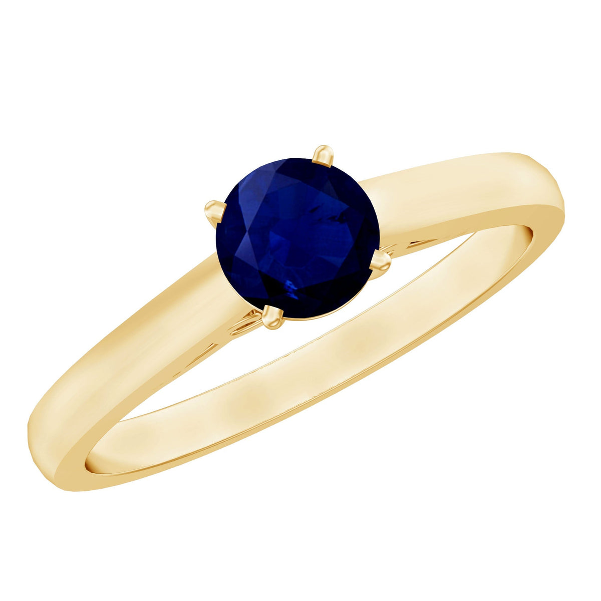 Blue Sapphire Promise Ring, 0.95 Carat Solitaire Ring For Women