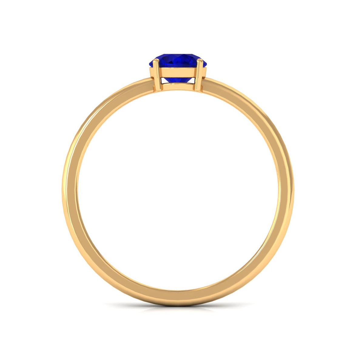Blue Sapphire Promise Ring, Natural 0.95 Carat 4-Prong Ring