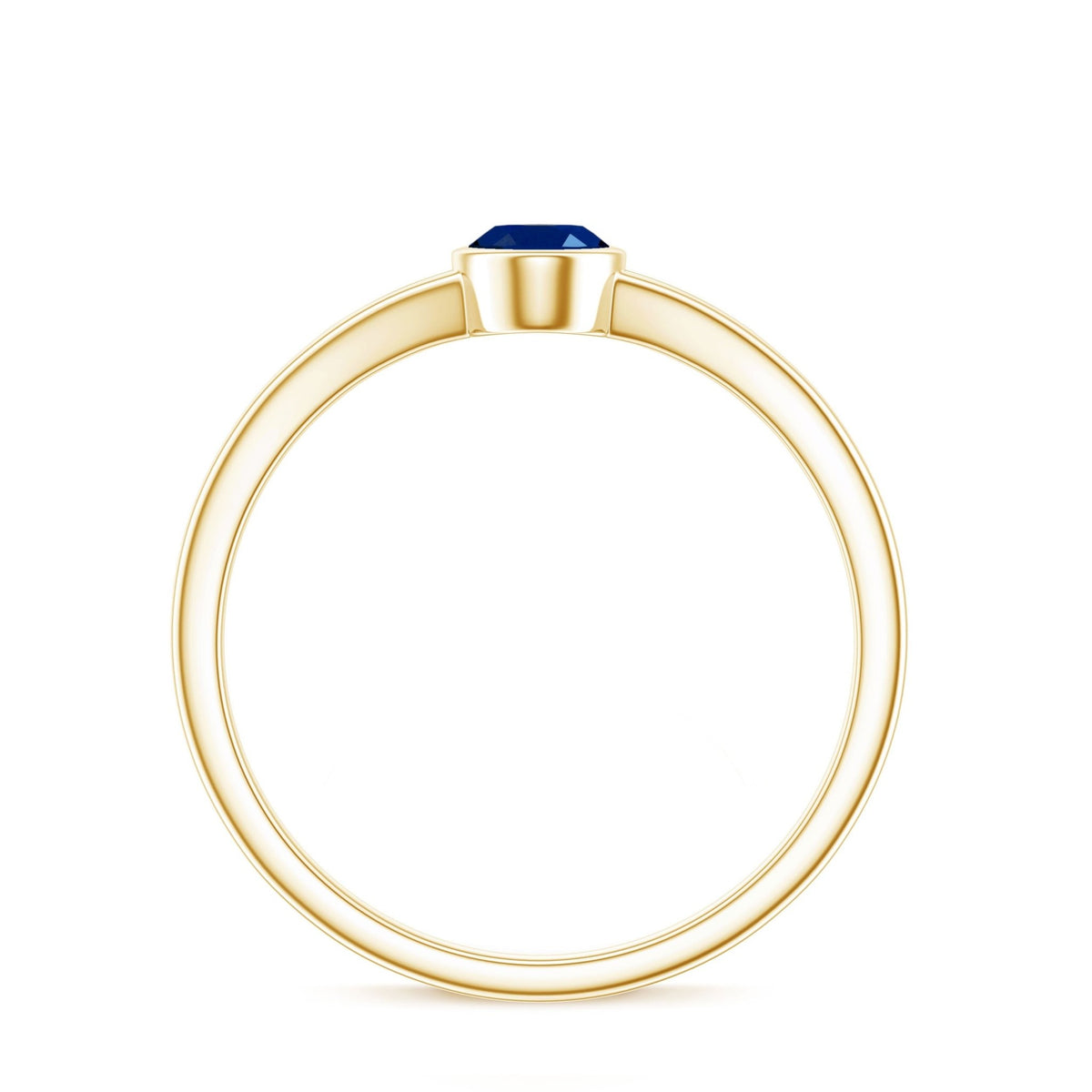 Blue Sapphire Promise Ring, Oval Split Shank 0.6 Carat Ring