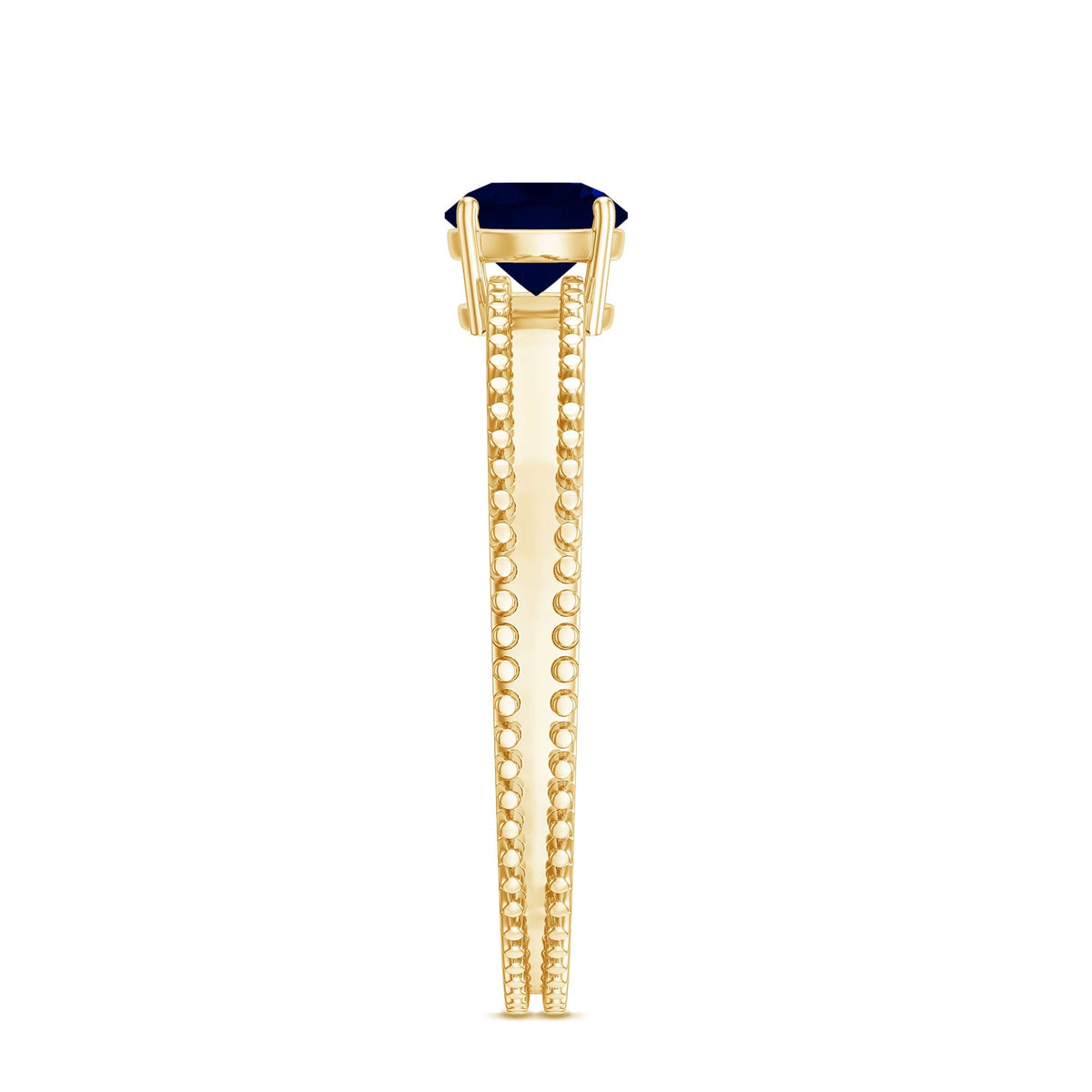 Blue Sapphire Ring, 0.95 Carat Solitaire Birthstone Ring For Her