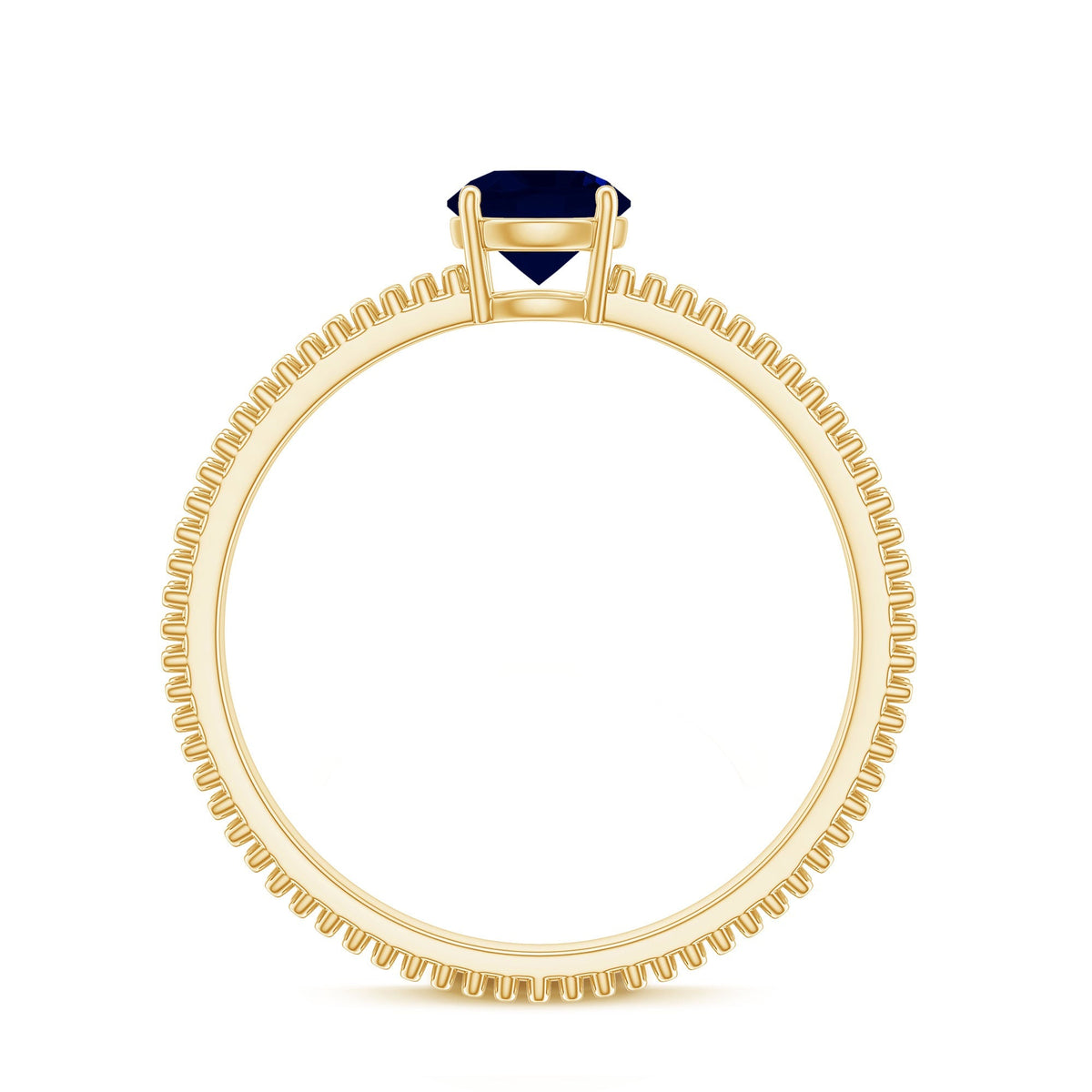 Blue Sapphire Ring, 0.95 Carat Solitaire Birthstone Ring For Her