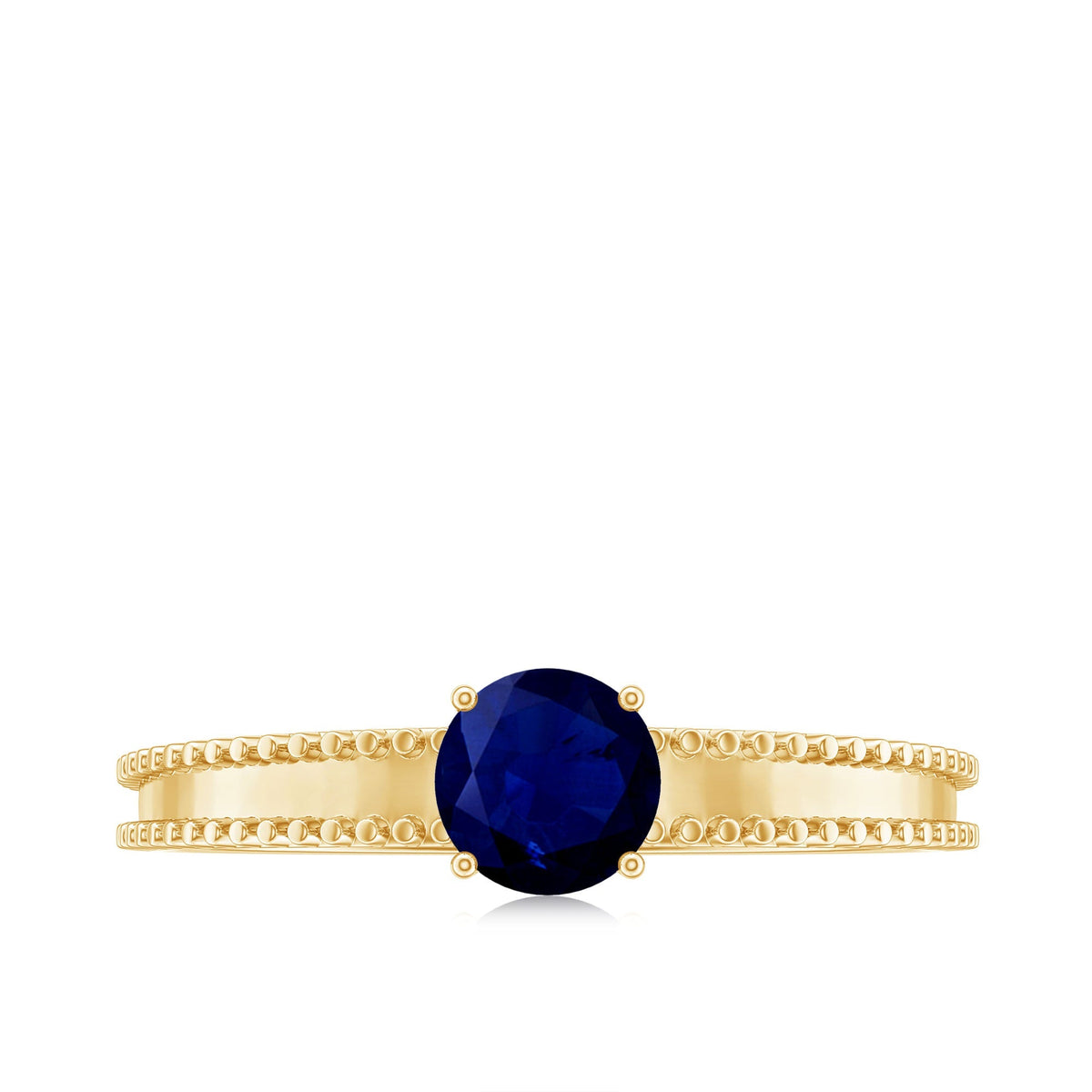 Blue Sapphire Ring, 0.95 Carat Solitaire Birthstone Ring For Her