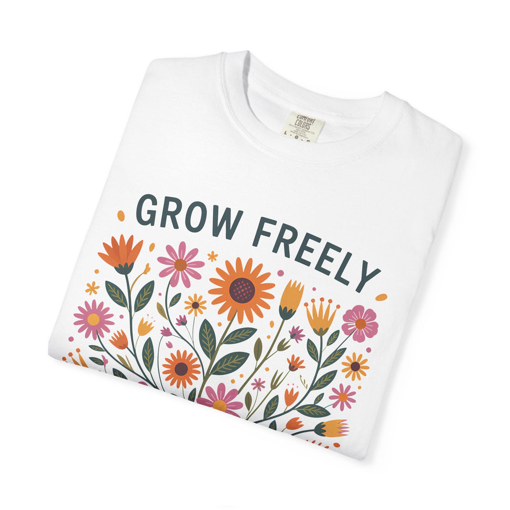 Boho Style T-Shirt – Bloom Wildly Graphic Tee | Eco Friendly Shirt For Nature Lovers - T-Shirt | Sunflower Soul Boutique