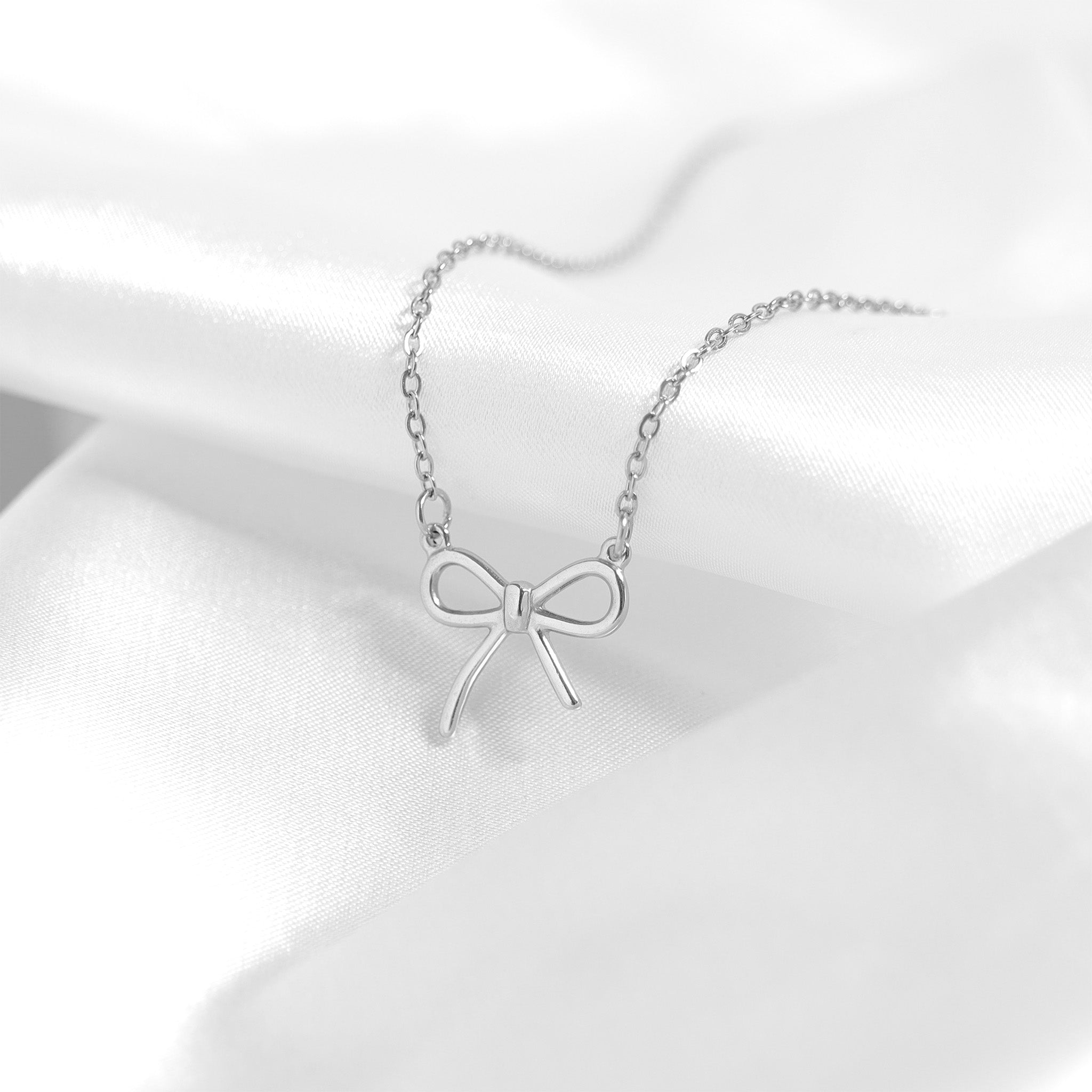 Gold Bow Connector Charm – 18K Gold Plated Stainless Steel Pendant Connector