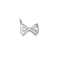 18K Gold PVD Stainless Steel Bowtie Pasta Charm - stainless main 