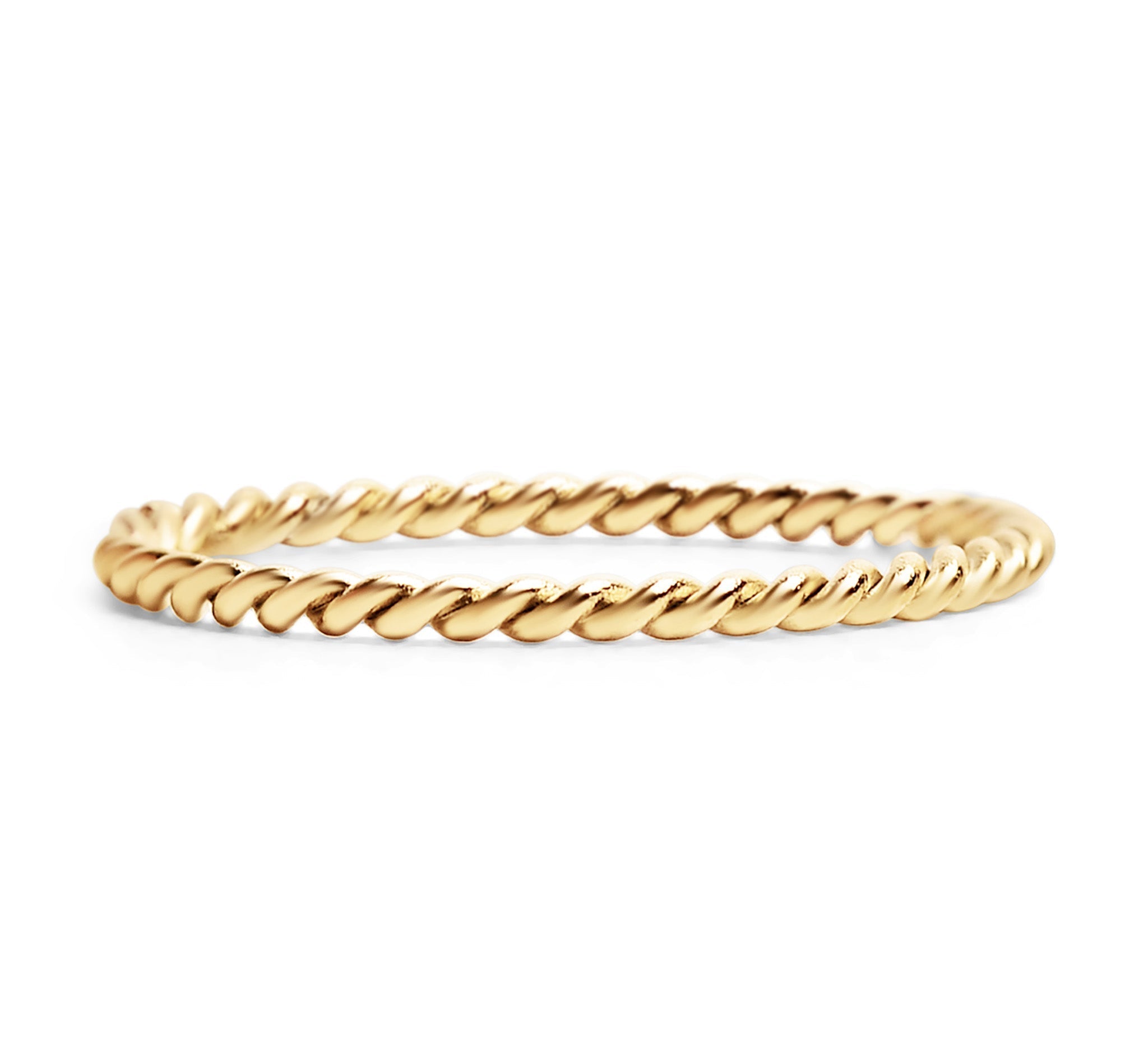Braided Spacer Ring – Durable 316L Surgical Steel Gold Plated Band for Everyday Wear - Ring | Sunflower Soul Boutique