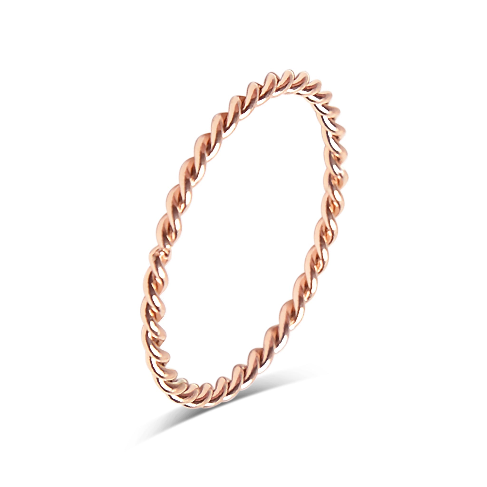 Braided Spacer Ring – Durable 316L Surgical Steel Gold Plated Band for Everyday Wear - Ring | Sunflower Soul Boutique