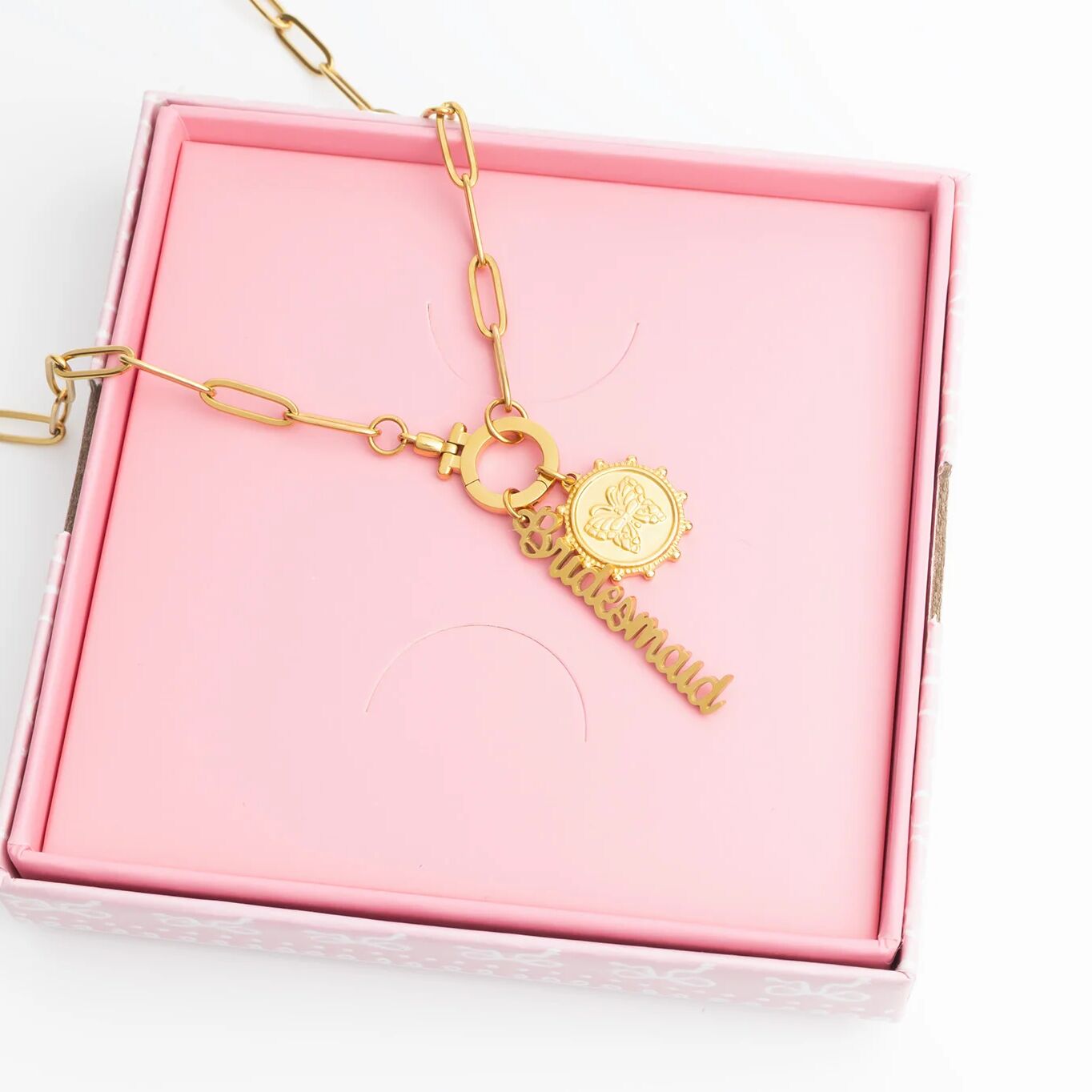 Bridal Party Charm Set – 18K Gold Plated Stainless Steel Wedding Keepsake - Jewelry sets | Sunflower Soul Boutique