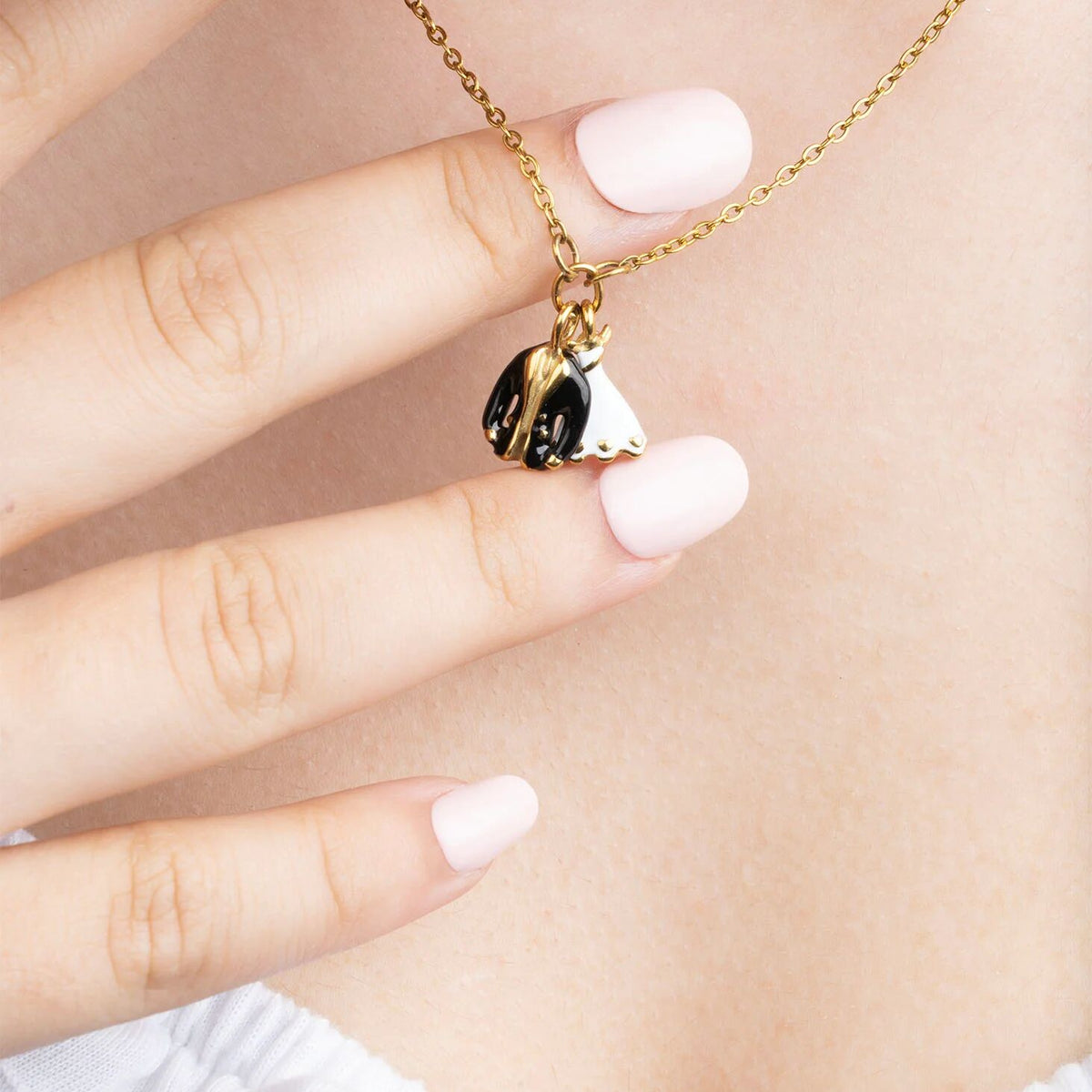 18K Gold PVD Stainless Steel Bride and Groom Charm - gold model 