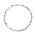 Stainless Steel Diamond Cut Curb Chain Bracelet or Anklet