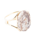Brown Ocean Jasper Slab Golden Cuff Bracelet