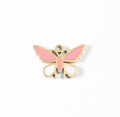 Butterfly Charm 18K Gold PVD Coated Stainless Steel Pendant With Pink White Epoxy - charm | Sunflower Soul Boutique