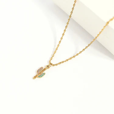 18K Gold PVD Stainless Steel Singapore Chain Necklace
