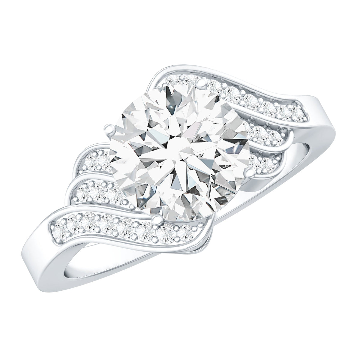 Certified 2 Carat Lab Grown Diamond Unique Engagement Ring