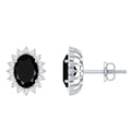 Certified 2.6 Carat Lab Grown Black Diamond Stud Earrings With Screw Back
