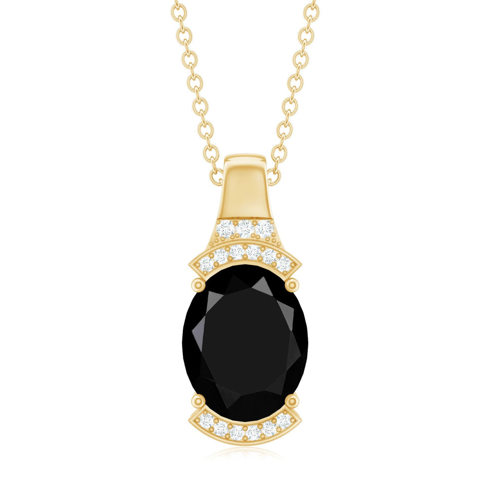 Certified 4.2 Carat Lab Grown Black and White Diamond Vintage Necklace