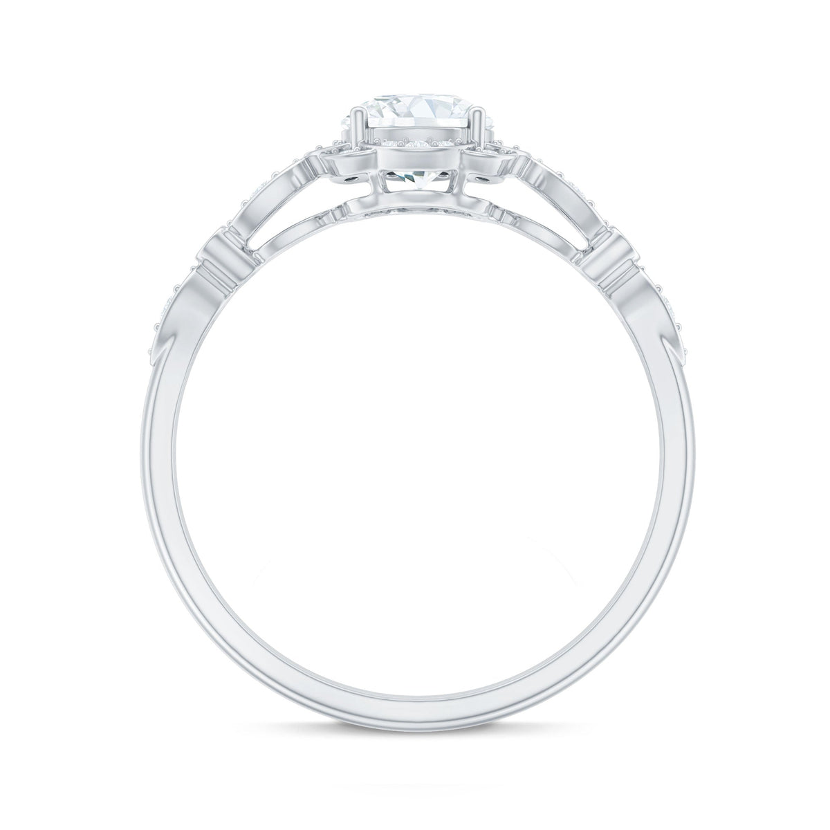 Certified Lab Grown 0.9 Carat Diamond Nature Engagement Ring