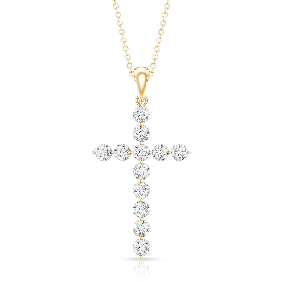 Certified Lab Grown Diamond Christian Cross Pendant