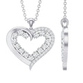 Certified Lab Grown Diamond Designer Heart Necklace For Women